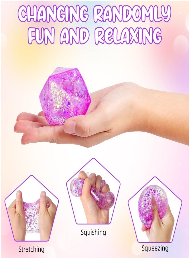 AiSiXin Ice Stress Cube Masonry Squishy Stress Balls for Adults Kids, Slow Rising Sugar Stress Cube Sensory Fidget Toy, Malt Sugar Ball Squishy Toys, Sugar Cube for Anxiety Stress Relief (Purple) - Image 2